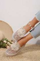 White Sequin Bow Thick Sole Casual Shoes Sneakers faa351f6725c61e3