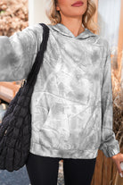 Light Pink Camouflage Plant Print Kangaroo Pocket Oversized Hoodie Sweatshirts & Hoodies fbd8417c2a8e5e34