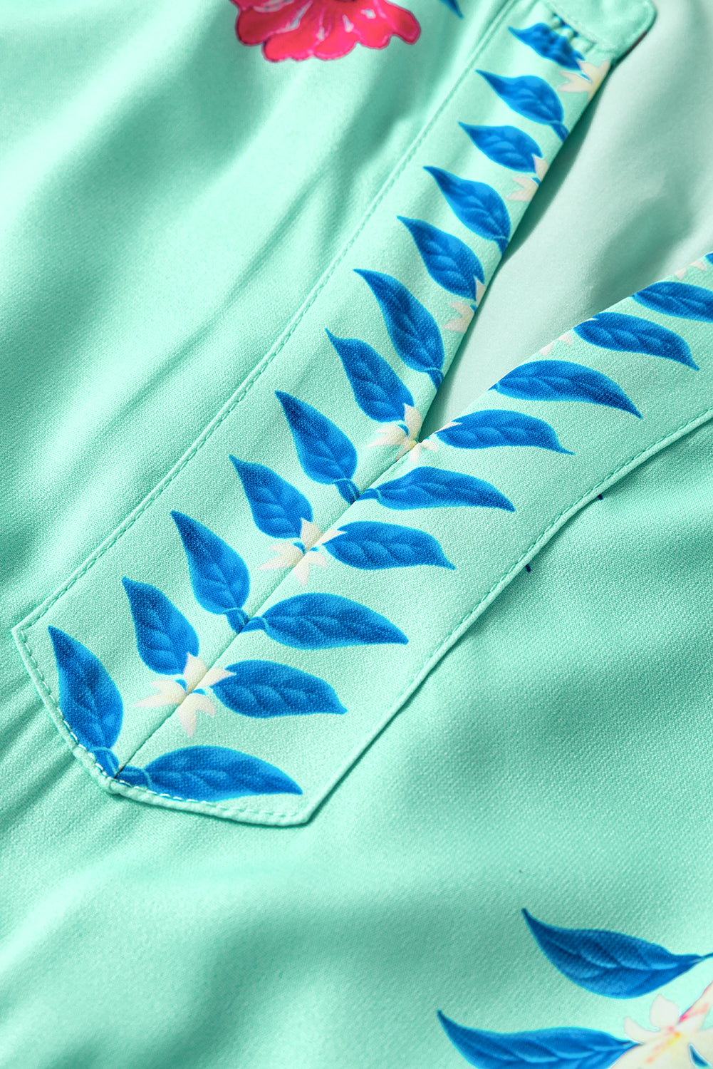 Green Floral Print Notched Neck Flounce Sleeve Midi Dress Midi Dresses fbfcca2f767d6bc8