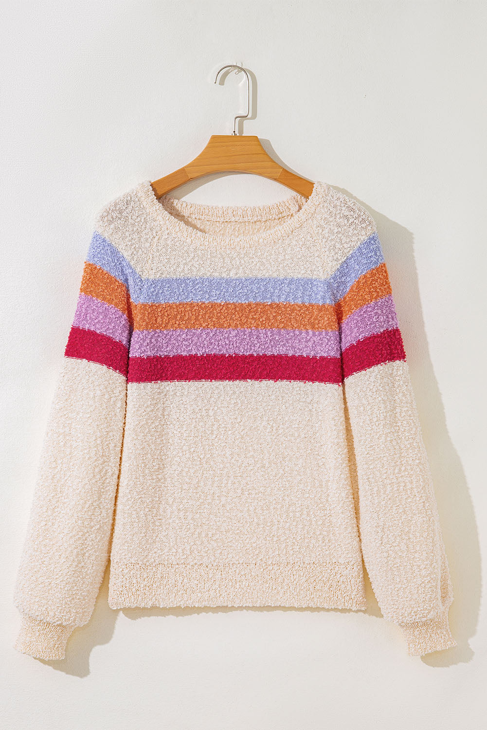 Jet Stream Striped Colorblock Drop Shoulder Textured Sweater Sweaters fd97fb08503d497e