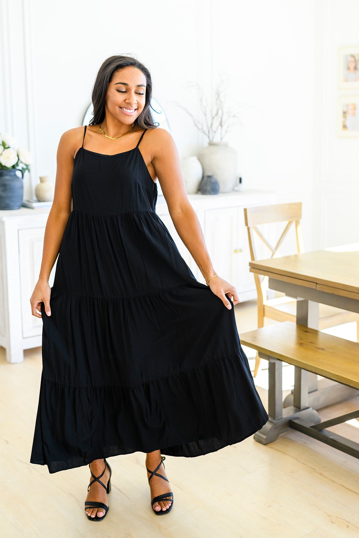 Classically Cool Tiered Maxi Dress