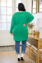 Joyful Season Sweater Tunic In Green