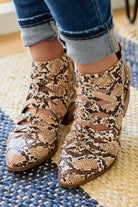 Sadie Ankle Boots In Snakeskin